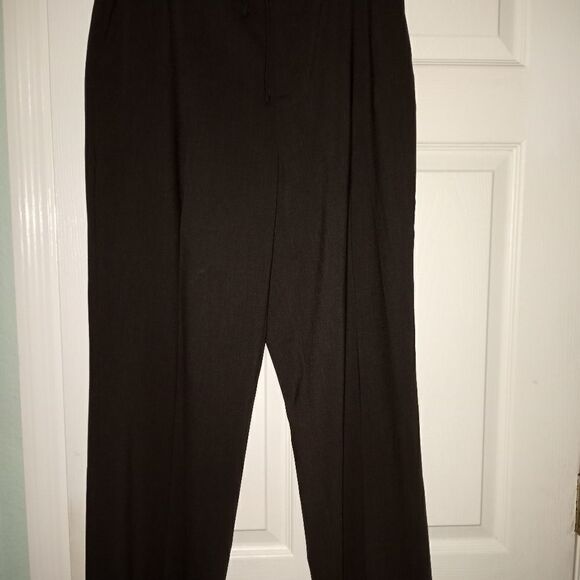 Banana Republic 12 Full Length Black Zipper Pockets Cord Women's Dress Pants - Picture 1 of 10